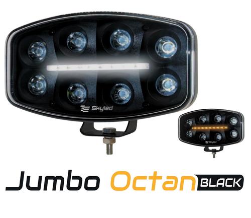 Reflektor SKYLED Jumbo Octan Black FULL LED z białym/pomarańczowym światłem pozycyjnym (80W, ECE R10, R112, ref.25) , nr kat. JE320.40B - zdjęcie 1